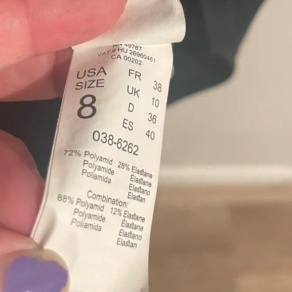 Turkiz Black One Piece Bikini Size 8 - Picture 5 of 5